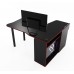 Угловой геймерский стол Comfy-Home Kano-2 черный + красный