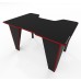 Геймерский стол Comfy-Home Frost-2 черный с красной кромкой