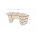 Геймерский стол Comfy-Home Karbid черный с белой кромкой