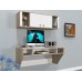 Навесной компьютерный стол AirTable-II Kit Comfy-Home дуб сонома + белый