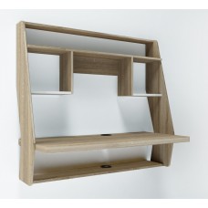 Навесной компьютерный стол AirTable-III Comfy-Home дуб сонома + белый