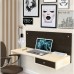 Навесной компьютерный стол AirTable R1 Mini Comfy-Home венге+дуб молочный