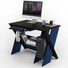 Компьютерный стол Zhuk Comfy-Home венге+ольха синяя