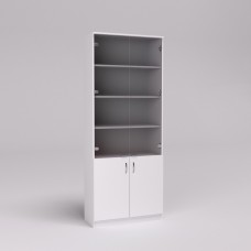 Шкаф офисный со стеклом Континент ОШС-1 белый