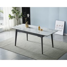 Стол Berlin Ceramic белый глянец Intarsio