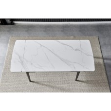 Стол Bonn Ceramic белый глянец Intarsio