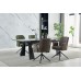 Стол Arnold Ceramic 180(240)x90 Wic dark grey мат/черный каркас Intarsio