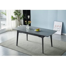 Стол Berlin Ceramic 140(180)x80 серый мат Intarsio