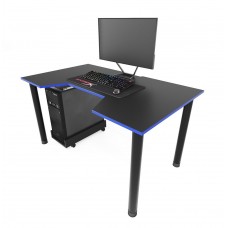 Геймерский стол Gamer-3 Zeus черный с синей кромкой