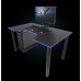Геймерский стол Gamer-3 Zeus черный с синей кромкой Геймерский стол Gamer-3 Zeus черный с синей кромкой