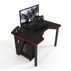 Геймерский игровой стол Ivar-120 Zeus черный/красный