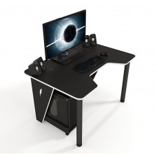 Геймерский игровой стол Ivar-120 Zeus черный/белый