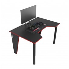 Геймерский стол Gamer-1 Zeus черный с красной кромкой