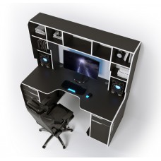Игровой геймерский эргономичный стол с надстройкой Viking-4L Zeus